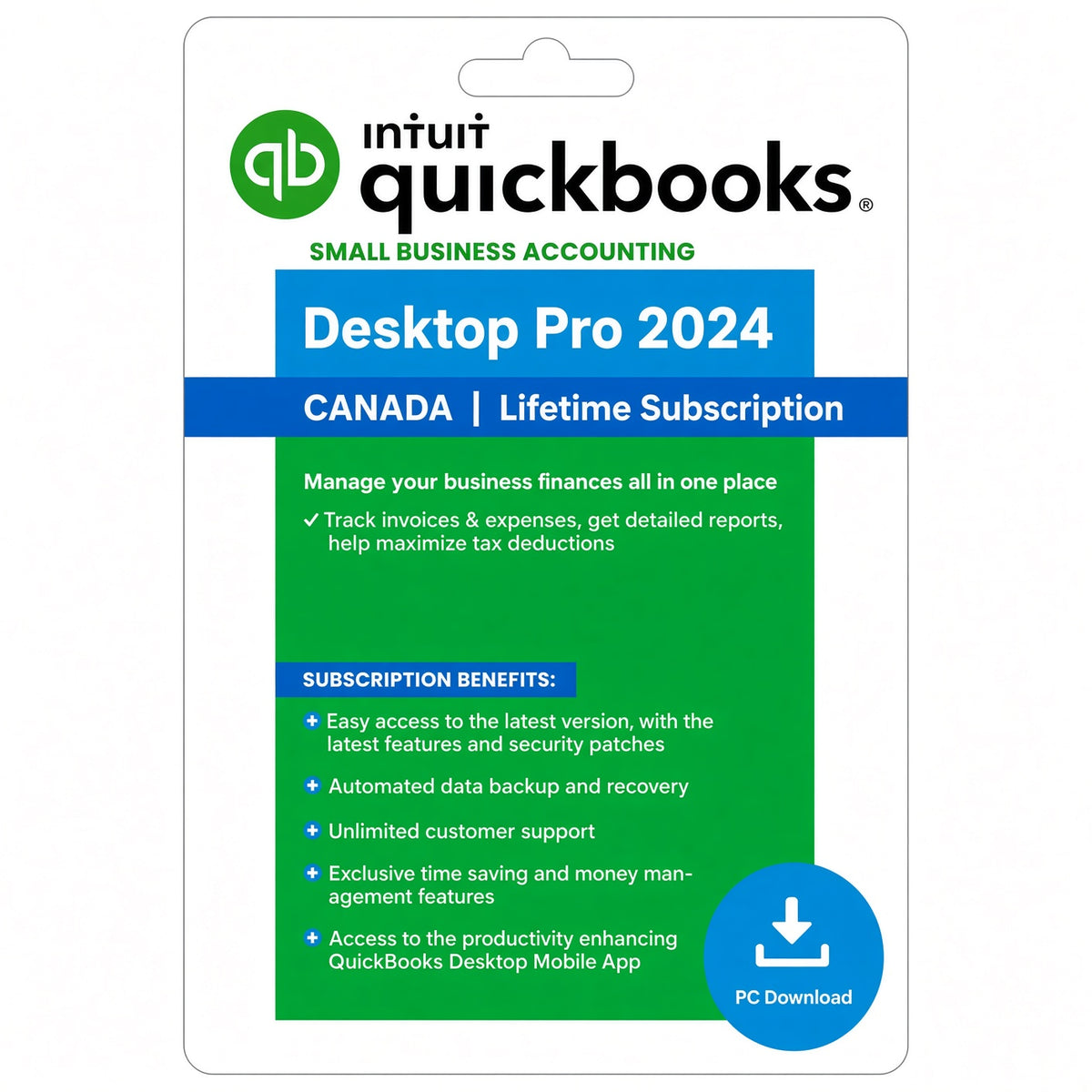QuickBooks Desktop Pro 2024 for Windows PC | Canadian Version | NO DVD | Lifetime License |