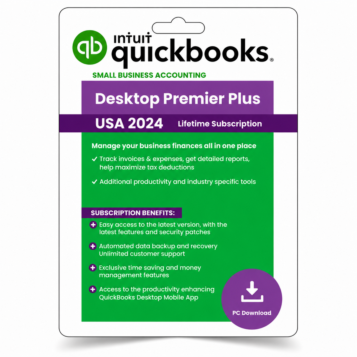 QuickBooks Desktop Premier Plus 2024 – lifetime license - not a Subscription